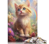 Adult Jigsaw Puzzles 500 Pieces Cute Kitten Wood Jigsaw Puzzles for Adults Educational Game Challenge Toy 500pcs (52x38cm)