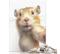 Adult Jigsaw Puzzles 500 Pieces Cute Lemming Selfie Puzzle for Adults And Teenager Jigsaw Puzzles for Adults Educational Game Challenge Toy 500pcs (52x38cm)