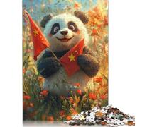 Adult Jigsaw Puzzles 500 Pieces Cute_panda Wooden Puzzles for Adults Sustainable Puzzle Games 500pcs (52x38cm)