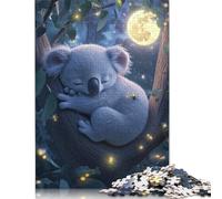 Adult Jigsaw Puzzles 500 Pieces Cute_sleeping_koala Wooden Puzzle for Adults And Teenager Home Decoration Puzzle Toys 500pcs (52x38cm)