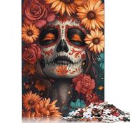 Adult Jigsaw Puzzles 500 Pieces Day of The Dead Wooden Puzzles for Adults Sustainable Puzzle Games 500pcs (52x38cm)
