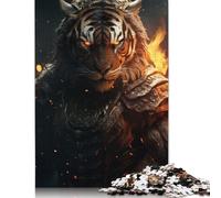 Adult Jigsaw Puzzles 500 Pieces Evil Tiger Warrior Suit Puzzle Jigsaws for Adults Jigsaw Puzzles for Adult 500pcs (52x38cm)