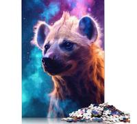 Adult Jigsaw Puzzles 500 Pieces Fantasy Hyena Wood Puzzle for Adults Sustainable Puzzle for Adults 500pcs (52x38cm)