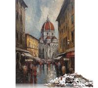 Adult Jigsaw Puzzles 500 Pieces Florence City of Art Italy Puzzle for Adults And Teenager Jigsaw Puzzles for Adults Educational Game Challenge Toy 500pcs (52x38cm)