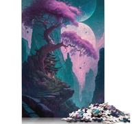 Adult Jigsaw Puzzles 500 Pieces Galactic Stream Planet Wood Puzzle for Adults Sustainable Puzzle for Adults 500pcs (52x38cm)