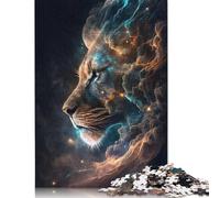 Adult Jigsaw Puzzles 500 Pieces Galaxy King Cosmic Lion Puzzle for Adults And Teenager Jigsaw Puzzles for Adults Educational Game Challenge Toy 500pcs (52x38cm)