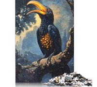 Adult Jigsaw Puzzles 500 Pieces Glowing Bird on Branch Puzzle for Adults And Teenager Jigsaw Puzzles for Adults Educational Game Challenge Toy 500pcs (52x38cm)