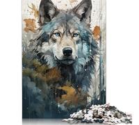 Adult Jigsaw Puzzles 500 Pieces Graffiti Fox Street Art Puzzles for Teenagers Gifts for Adults Puzzle Gifts 500pcs (52x38cm)