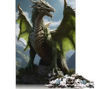 Adult Jigsaw Puzzles 500 Pieces Green Earth Elder Dragon Puzzle for Adults And Teenager Jigsaw Puzzles for Adults Educational Game Challenge Toy 500pcs (52x38cm)
