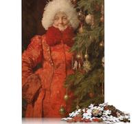 Adult Jigsaw Puzzles 500 Pieces Happy Mrs Claus Xmas Puzzles for Teenagers Gifts Home Educational Games DIY Toys 500pcs (52x38cm)