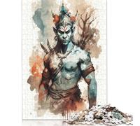 Adult Jigsaw Puzzles 500 Pieces Lord Rama Hinduism Wooden Puzzle for Adults And Teenager Sustainable Puzzle for Adults | Games 500pcs (52x38cm)