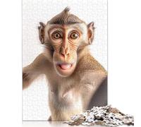 Adult Jigsaw Puzzles 500 Pieces Monkey Selfie Puzzle for Adults And Teenager Jigsaw Puzzles for Adults Educational Game Challenge Toy 500pcs (52x38cm)