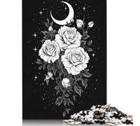 Adult Jigsaw Puzzles 500 Pieces Moonlit Rosesre Puzzles Jigsaw Puzzles for Adults Educational Game Challenge Toy 500pcs (52x38cm)