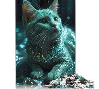 Adult Jigsaw Puzzles 500 Pieces Mystic Cat Puzzles for Adults Teenagers Teenager Man Woman Gift 500pcs (52x38cm)