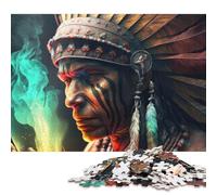 Adult Jigsaw Puzzles 500 Pieces 'Native American Shaman Wooden Puzzle Jigsaws for Adults Jigsaw Puzzles for Adults 500pcs (52x38cm)