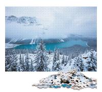 Adult Jigsaw Puzzles 500 Pieces Peyto Lake in Winter Banff Wooden Puzzle for Adults And Teenager Sustainable Puzzle for Adults | Games 500pcs (52x38cm)