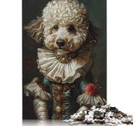 Adult Jigsaw Puzzles 500 Pieces Poodle Dog Wooden Puzzles for Adults Learning Educational Toy 500pcs (52x38cm)