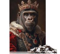 Adult Jigsaw Puzzles 500 Pieces Royal Gorilla King Puzzles for Teenagers Gifts for Adults Puzzle Gifts 500pcs (52x38cm)