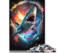 Adult Jigsaw Puzzles 500 Pieces Shark Myth Wooden Puzzle Jigsaws for Adults Jigsaw Puzzles for Adults 500pcs (52x38cm)