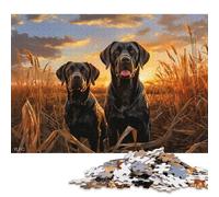 Adult Jigsaw Puzzles 500 Pieces Two Labrador Retrievers Wooden Puzzle for Adults And Teenager Sustainable Puzzle for Adults | Games 500pcs (52x38cm)