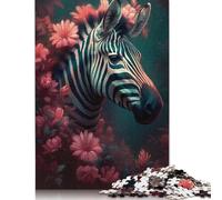 Adult Jigsaw Puzzles 500 Pieces Zebra Enchantment Puzzles for Adults & Teenager For Family Fun & Game Night 500pcs (52x38cm)