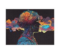 Adult Jigsaw Puzzles 52x38cm/1000pcs Colorful Mind Artistic Representation of Thought Jigsaw for Adults Relax Games Presents for Women Birthday Present, Gifts, 52x38cm/1000pcs