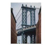 Adult Jigsaw Puzzles 52x38cm/1000pcs Manhattan Bridge Puzzle for Adults Brain Teaser Game Wall Decoration Birthday Present, Gifts, 52x38cm/1000pcs
