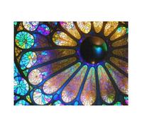 Adult Jigsaw Puzzles 52x38cm/1000pcs Stained Glass Ceiling Artwork Puzzles for Adults Hands-on Game Enhance Memory Gifts for Friends And Family 52x38cm/1000pcs