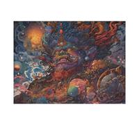 Adult Jigsaw Puzzles 52x38cm/1000pcs Whirling Cosmic Serpent Puzzle for Adults Brain Teaser Game Wall Decoration Birthday Present, Gifts, 52x38cm/1000pcs
