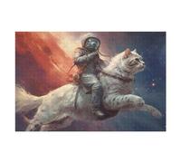 Adult Jigsaw Puzzles 75x50cm/1000pcs Astronaut Riding A Giant Cat in Space Puzzles for Adults Hands-on Game Enhance Memory Gifts for Friends And Family 75x50cm/1000pcs