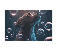 Adult Jigsaw Puzzles 75x50cm/1000pcs Dreamy Bubble Dog Jigsaw for Adults Relax Games Presents for Women Birthday Present, Gifts, 75x50cm/1000pcs