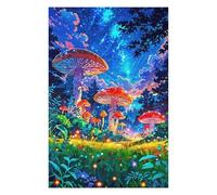 Adult Jigsaw Puzzles 75x50cm/1000pcs Mushrooms Blue Sky Puzzle for Adults Brain Teaser Game Wall Decoration Birthday Present, Gifts, 75x50cm/1000pcs