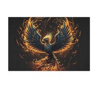 Adult Jigsaw Puzzles 75x50cm/1000pcs Phoenix Rising Mythical Firebird Artwork Jigsaw for Adults Relax Games Presents for Women Birthday Present, Gifts, 75x50cm/1000pcs