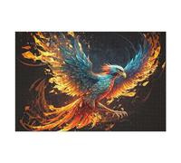 Adult Jigsaw Puzzles 75x50cm/1000pcs Phoenix Rising Mythical Firebird Artwork Jigsaw for Adults Relax Games Presents for Women Birthday Present, Gifts, 75x50cm/1000pcs