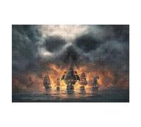 Adult Jigsaw Puzzles 75x50cm/1000pcs Pirate Battle in Stormy Seas Puzzles for Adults Hands-on Game Enhance Memory Gifts for Friends And Family 75x50cm/1000pcs