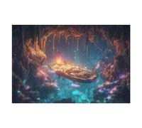 Adult Jigsaw Puzzles 75x50cm/1000pcs Underwater Oasis with Floating Boat Puzzle for Adults Brain Teaser Game Wall Decoration Birthday Present, Gifts, 75x50cm/1000pcs