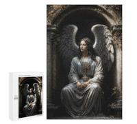 Adult Jigsaw Puzzles1000 PCS Archangel Azrael in Stone Archway Adult Puzzles Toy Wall Decor Difficult Challenge Unique Birthday And Xmas Gifts 1000 PCS