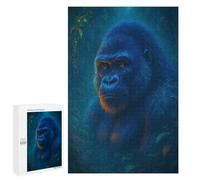 Adult Jigsaw Puzzles1000 PCS Blue Gorilla in Jungle Adult Puzzles Toy Wall Decor Difficult Challenge Unique Birthday And Xmas Gifts 1000 PCS