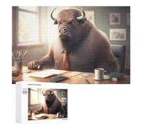 Adult Jigsaw Puzzles1000 PCS Business Bull in Office Puzzle for Adults Hands-on Game Perfect Decoration Christmas Birthday Gifts 1000 PCS