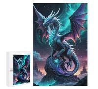 Adult Jigsaw Puzzles1000 PCS Celestial Ice Dragon Perched on Astral Peak Adult Puzzles Toy Wall Decor Difficult Challenge Unique Birthday And Xmas Gifts 1000 PCS