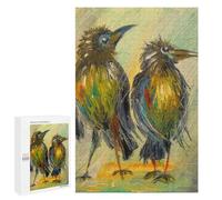 Adult Jigsaw Puzzles1000 PCS Crows Waiting for Rain Adult Puzzles Toy Wall Decor Difficult Challenge Unique Birthday And Xmas Gifts 1000 PCS