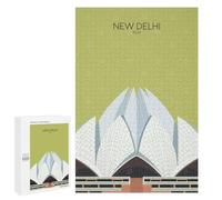 Adult Jigsaw Puzzles1000 PCS Delhi Lotus Temple Snippet Adult Puzzles Toy Wall Decor Difficult Challenge Unique Birthday And Xmas Gifts 1000 PCS