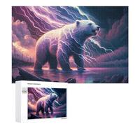 Adult Jigsaw Puzzles1000 PCS Electric Polar Bear Storm -1 Puzzle for Adults Hands-on Game Perfect Decoration Christmas Birthday Gifts 1000 PCS