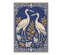 Adult Jigsaw Puzzles1000 PCS Elegant Cranes with Floral Border Jigsaws for Adults Brain Teaser Game Pattern Assembly Christmas Birthday Gifts 1000 PCS