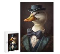 Adult Jigsaw Puzzles1000 PCS Funny Duck in A Suit Adult Puzzles Toy Wall Decor Difficult Challenge Unique Birthday And Xmas Gifts 1000 PCS