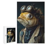 Adult Jigsaw Puzzles1000 PCS Funny Steampunk Fish Creature Adult Puzzles Toy Wall Decor Difficult Challenge Unique Birthday And Xmas Gifts 1000 PCS