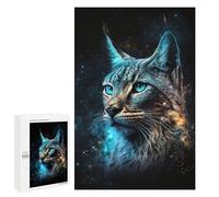 Adult Jigsaw Puzzles1000 PCS Galactic Lynx Portrait-5 Adult Jigsaw Puzzles For Family Fun Fun Activities at Home Gifts for Friends And Family 1000 PCS