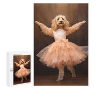 Adult Jigsaw Puzzles1000 PCS Goldendoodle Ballerina Puzzle for Adults Hands-on Game Perfect Decoration Christmas Birthday Gifts 1000 PCS