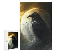 Adult Jigsaw Puzzles1000 PCS Moonlit Raven Flight Adult Jigsaw Puzzles For Family Fun Fun Activities at Home Gifts for Friends And Family 1000 PCS