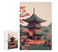 Adult Jigsaw Puzzles1000 PCS Pagoda Japan Adult Puzzles Toy Wall Decor Difficult Challenge Unique Birthday And Xmas Gifts 1000 PCS